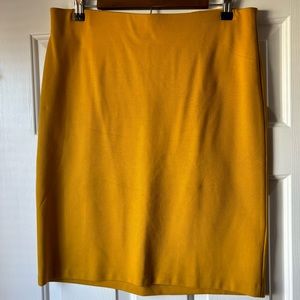 Gold Pencil Skirt with Back Zipper